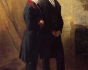 弗朗兹夏维尔温特哈特 - Arthur Wellesley 1st Duke of Wellington with Sir Robert Peel